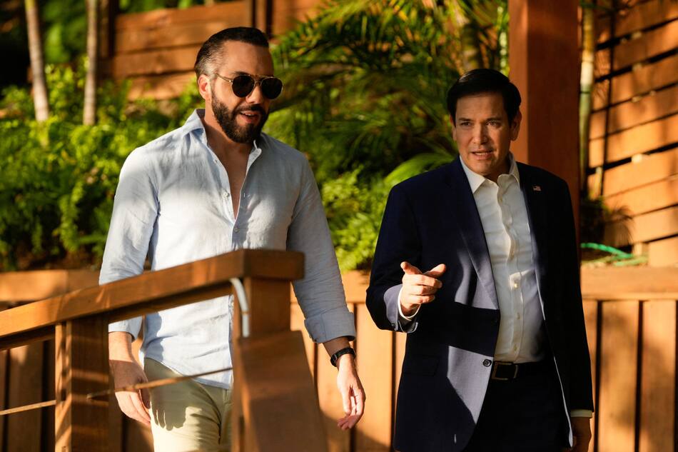 Nayib Bukele y Marco Rubio. (alt text)