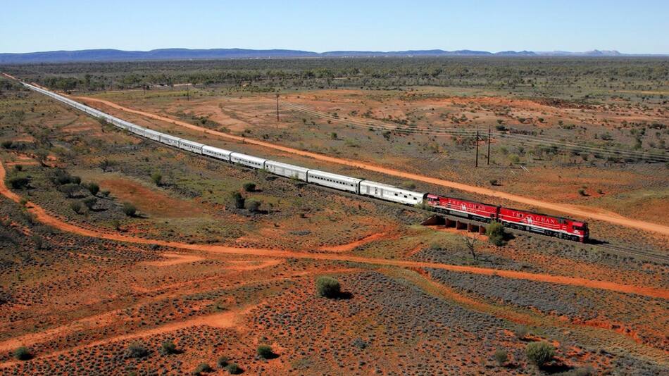 "The Ghan", el tren que recorre Australia. Foto: National Geographic.
